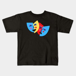 Colorful theatre masks Kids T-Shirt